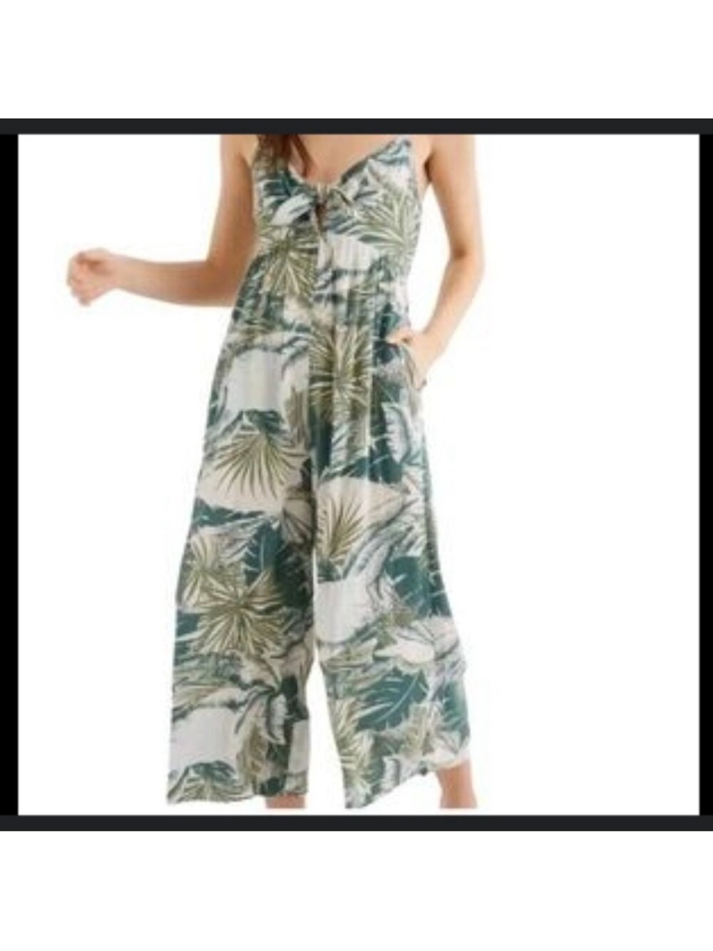 aerie Tropical Print Jumpsuit L